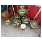 brass ceiling fan lot - look complete - came from working environment