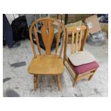 2 wooden chairs