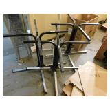 3 metal table bases