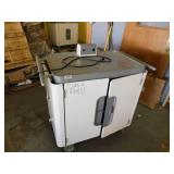 sturdy built rolling cabinet - wired for power