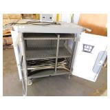 sturdy built rolling cabinet - wired for power