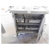 sturdy built rolling cabinet - wired for power