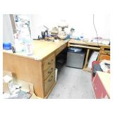 nice executive oak desk with return