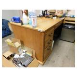 nice executive oak desk with return