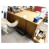 nice executive oak desk with return