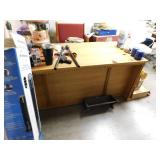 nice executive oak desk with return