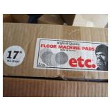 17" floor machine pads