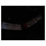 Full face motorcycle helmet with hand pinstriping and Go Pro mount