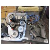 Security camera system with 9 cameras and cables