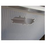 Double drawer plastic cart with castors