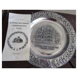 Lot - Wichita Scottish Rite Temple commemorative plate, Star Wars figurines, and others
