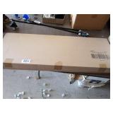 Large multimedia desk top stand - black glass