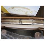 Large multimedia desk top stand - black glass