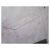 Large multimedia desk top stand - black glass