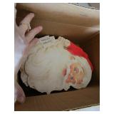 Holiday decor - many cardboard Santas