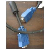 Printer cable and garden trowel