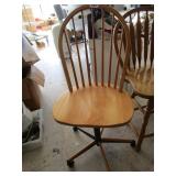 Unmatched swivel bar chairs