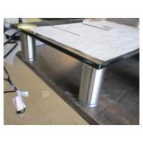 Multimedia desk top stand - black glass