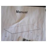 Multimedia desk top stand - black glass