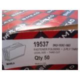 2 boxes of legal size fastener folders