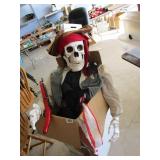 Halloween dancing pirate skeleton