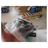 Glass bowl with miscellaneous items