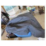 3 panels of grey blackout curtains