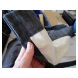 3 panels of grey blackout curtains