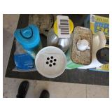 Lot - Various cleaning supplies and electrical nuts