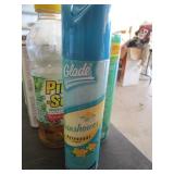 Lot - Various cleaning supplies and electrical nuts