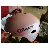 Lot - Miscellaneous items, Girls razor helmet, commemorative small baseball bat, and more