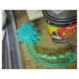 Lot - Miscellaneous items : personal fan, grill paint, massager roller, 3 door sweeps