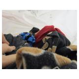 Bag of fleece pet blankets and kennel liners