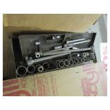 tray with various tools, sockets and wrench