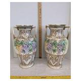 (2) Vintage Japaneses vases 16" T