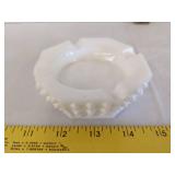 Vintage milk glass stacking ashtray set