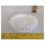Vintage milk glass stacking ashtray set