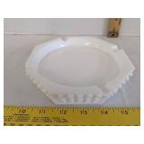 Vintage milk glass stacking ashtray set