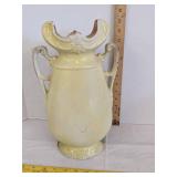 Large England strasburg ware mantel vase 13" T