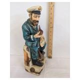 (2) UCGC sea captain w/pipe & map figurine & Sea captain statue Yamakuni China hand craft japan