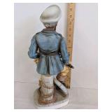 (2) UCGC sea captain w/pipe & map figurine & Sea captain statue Yamakuni China hand craft japan