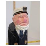 Carved wooden sea caption 20" T