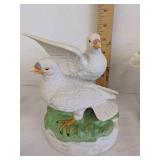 (3) Bird figurines & vase