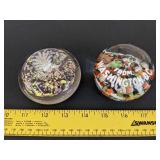 (2) Dome paperweights