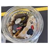 (2) Clear jars (1) has buttons