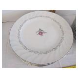 (19) Royal swirl fine china japan pink rose plates