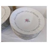 (19) Royal swirl fine china japan pink rose plates