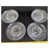 (6) Clear small serving plates