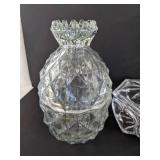 Lidded glass trinket/candy jars