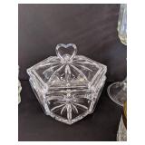 Lidded glass trinket/candy jars